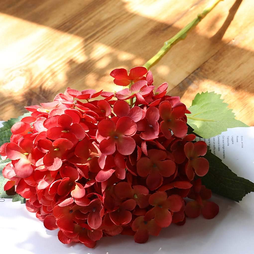 Amazon 造花 紫陽花 本物そっくり フェイクフラワー 花束 フラワーアレンジメント インテリア 飾り おしゃれ プレゼント 贈り物 母の日 開店祝い お礼 赤 造花 オンライン通販