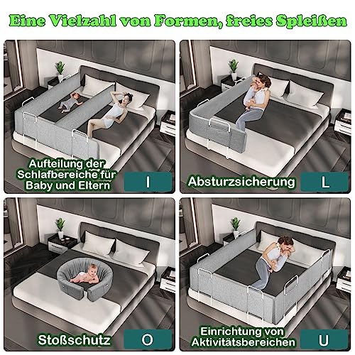 Protection de bord de lit pliable pour éviter les chutes de bébé