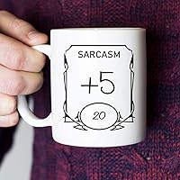 Vista 3 de D&D Stats Mug - Sarcasm 11oz White Ceramic Coffee Mug - Dungeons and Dragons - RPG - DnD - Gift for Geeks