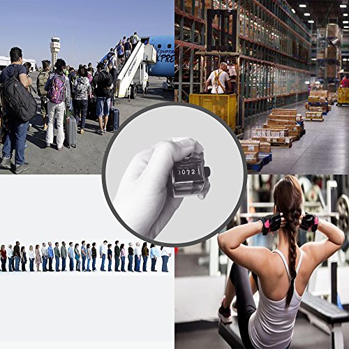 Cnymany 3 Packs Hand Tally Counters, 4-Digit Lap Trackers Manual Clickers Metal Mechanical Count To 9999 For Sport Coach Casino - Silver #TOP3