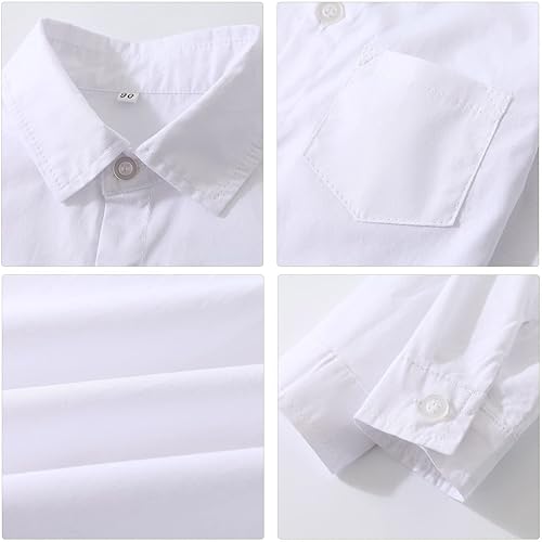 Miniatura 6 de Trajes de caballero para niños pequeños, ropa de boda de 4 piezas, camisa de vestir, pantalones y chaleco con corbatín, 2-8 años