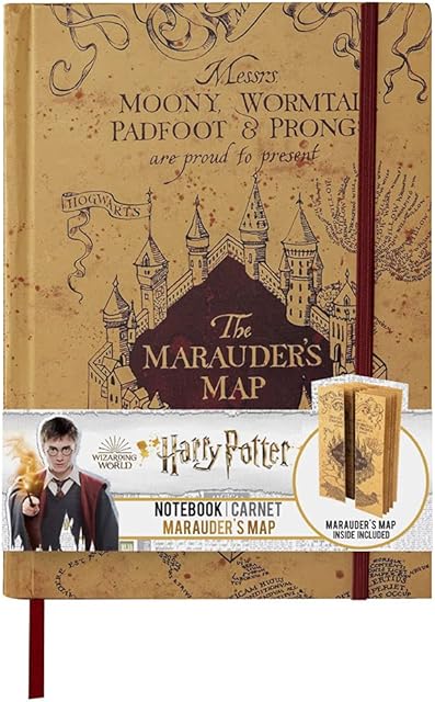 Cinereplicas Harry Potter - Notebook with Foldable Marauder's map - Official License