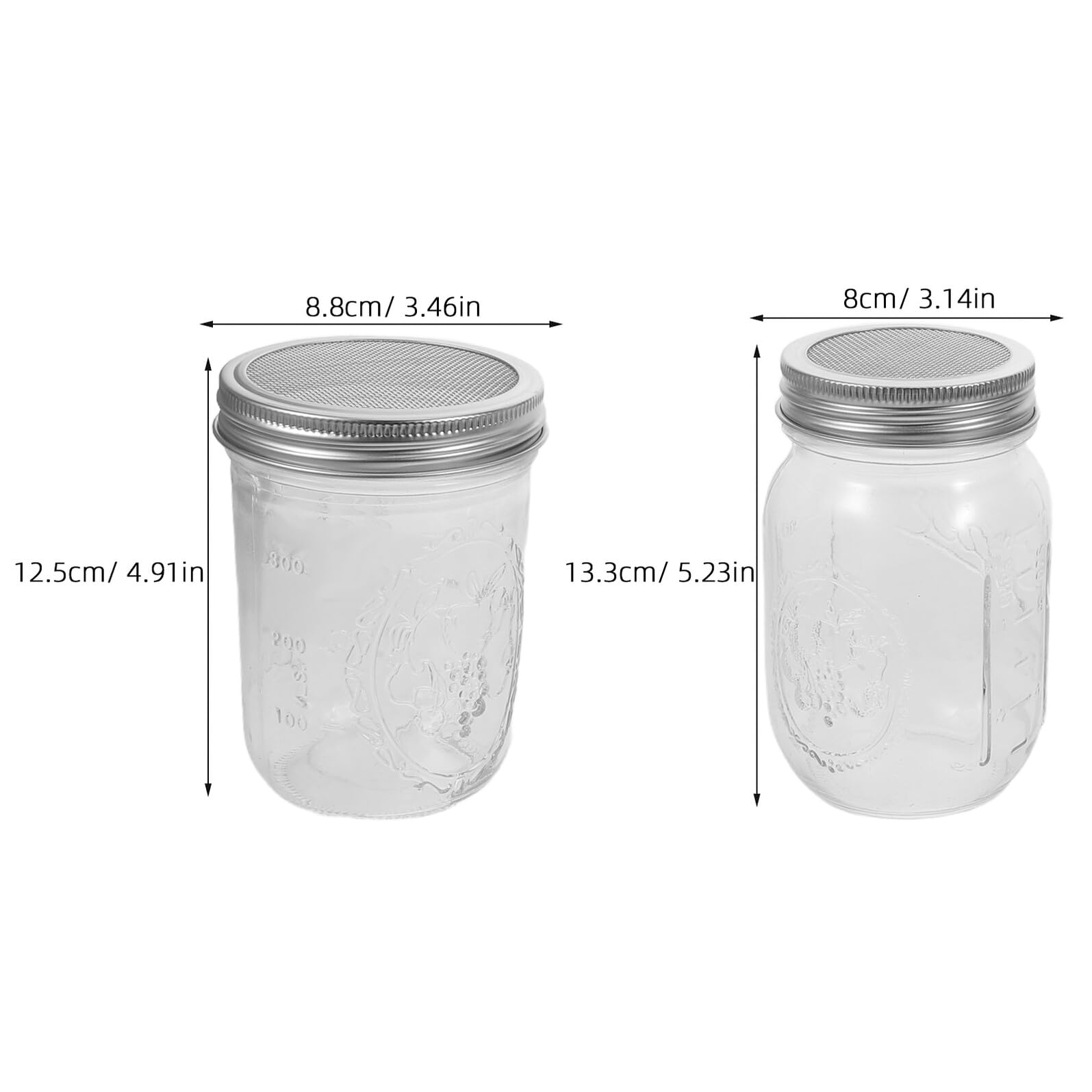 2 Stück Keimglas mit Edelstahl Keimdeckeln 473 ml Anzuchtgläser für Sojasprossen und Microgreens Inkl Ständer für Zuhause und Party