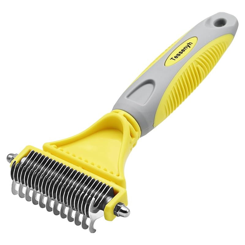Rastelo Removedor de Pelos para Cães de Pelagem Média, Longa ou Dupla Tessenyh 12+23 Lâminas TYH030
