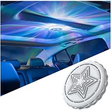 Magnetic LED Car Interior Ceiling Roof Light, Magnet Rechargeable USB Wireless Dome Atmosphere Light with Music Sync, Automotive Inside Roof Ambient Lamp, Universal for Vehicles