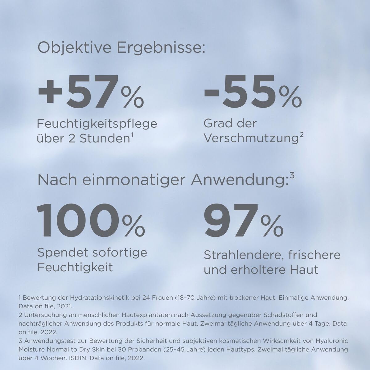 ISDIN ISDINCEUTICS Hyaluronic Moisture Normal to Dry Skin, leichte, feuchtigkeitsspendende Gesichtscreme mit reiner Hyaluronsäure und Antioxidantien für normale bis trockene Haut 50 g