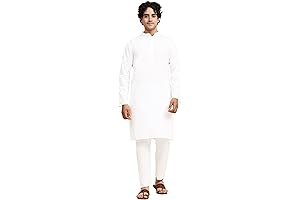 Men's Cotton Kurta Pajama Indian Traditional Dress Set
