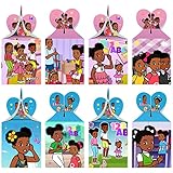 EKIH 12pcs Gracies Corner Party Favor Gift Boxes, Black Girls Birthday Party Supplies for Gracies Corner Kids Party Decorations