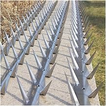 GRRICEPL Fence Spikes, Trumpetsfor Exterior Wall Spikes Intruder, Hot Dip Galvanized Anti-Theft Anti Climbing Spikes, for Garden Fence Roof Window SillSilver/110,1.25 m