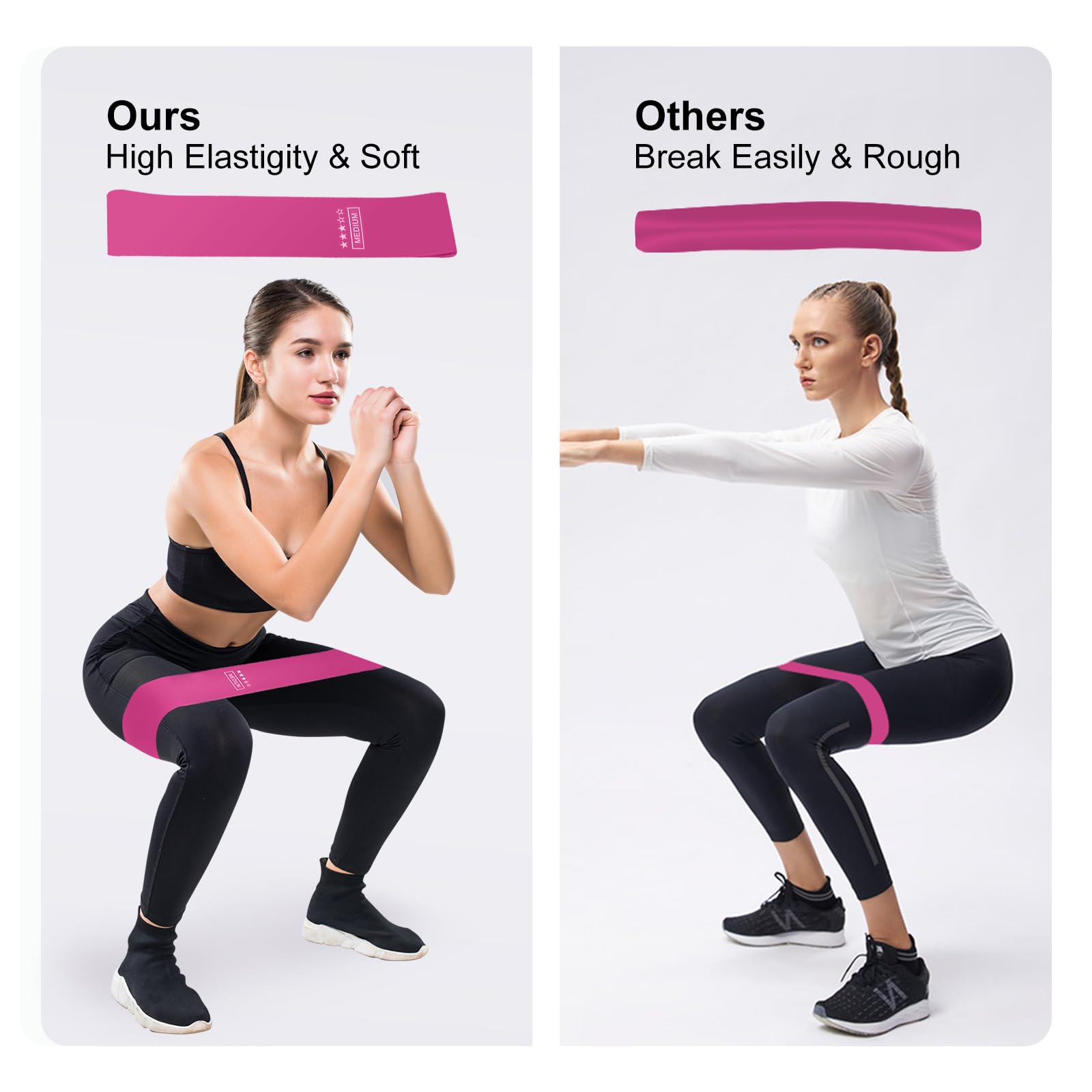 Attrezzo Per Fitness Casa E Palestra Set Fasce Di Resistenza Per Caviglie Con Passanti - 3 Livelli Per Allenamento Gambe E Glutei Set Resistenze Per Glutei