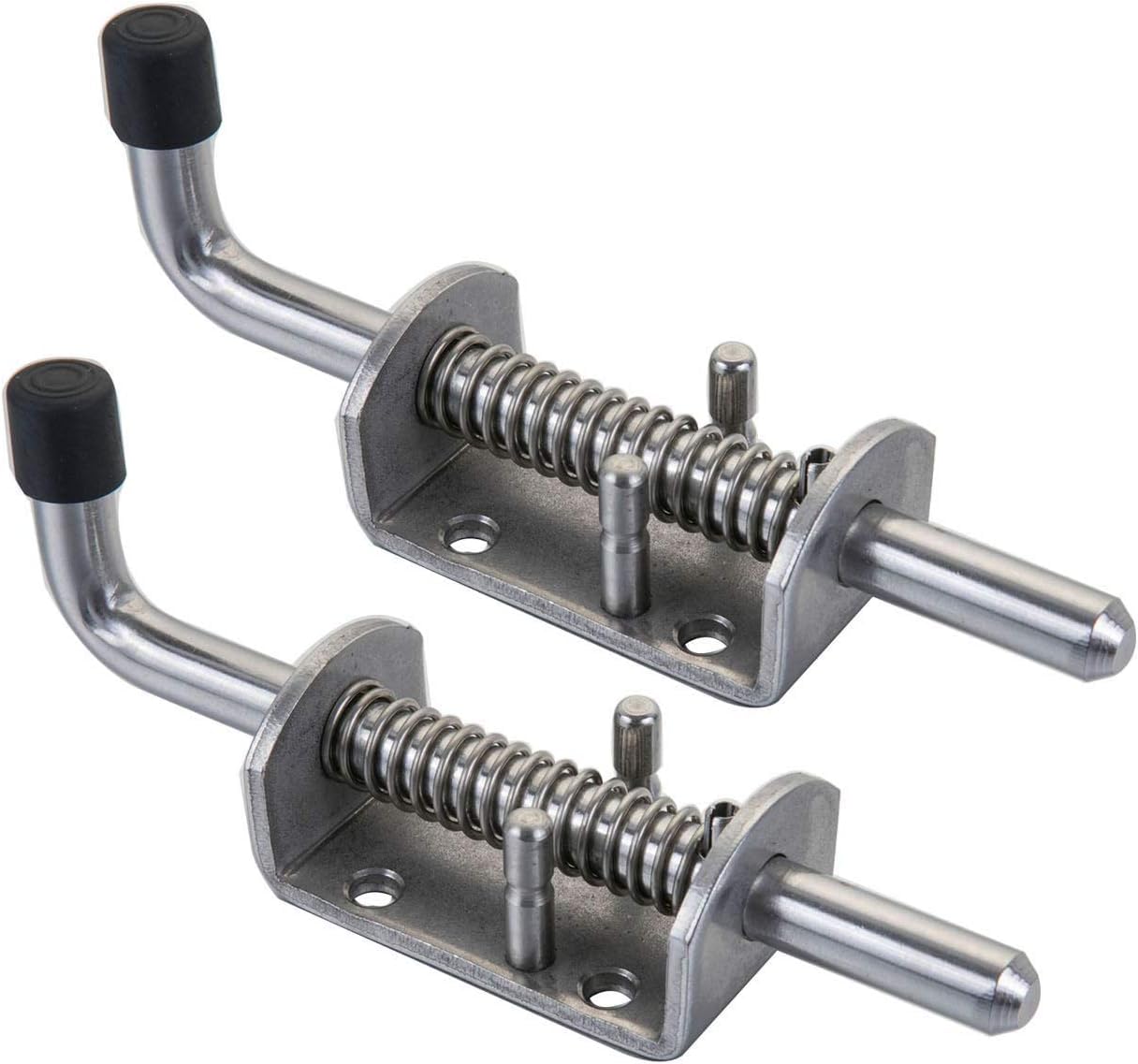 Heavy Duty Stainless Steel Spring Loaded Latch Faster Locking Bolt Lock for Door Shed Gate Tailgate Trailer Garage 2 Pcs - Image 2