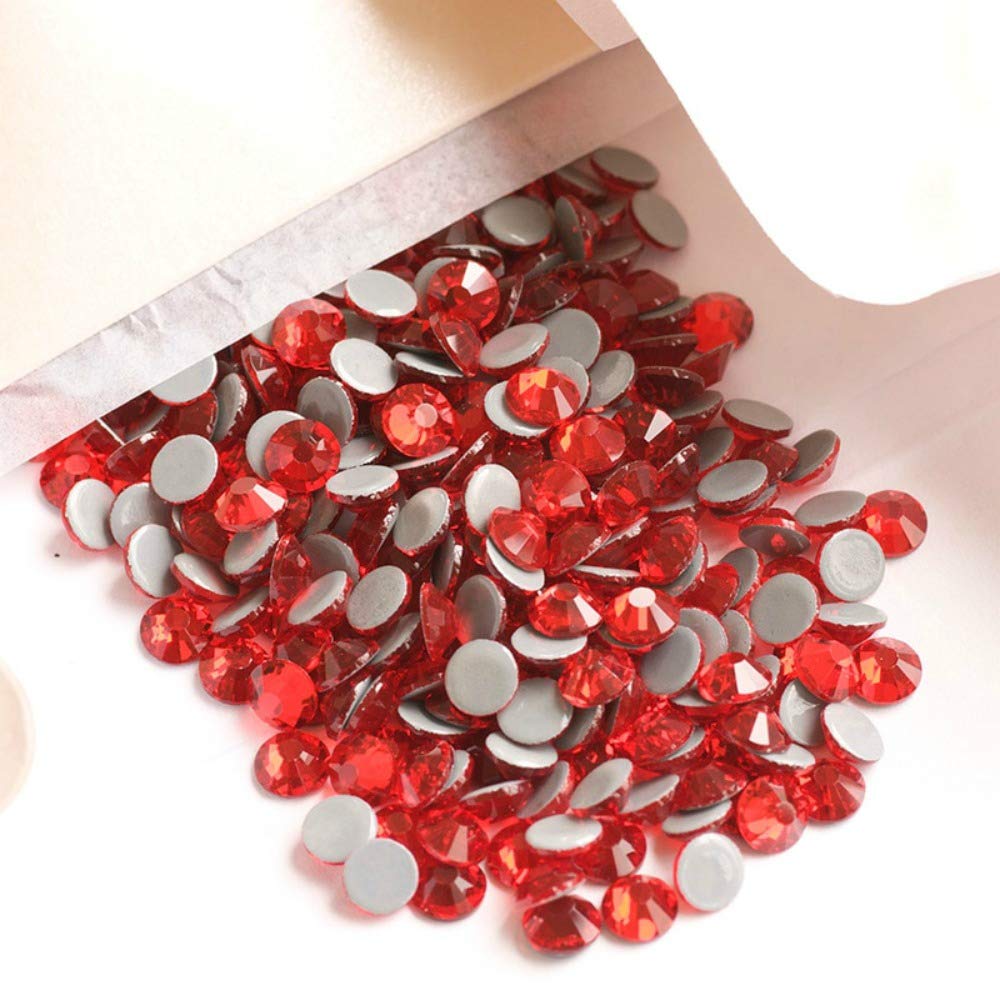 1400 Cristalli Termoadesivi Hotfix Light Siam AB Rosso Boreale 3mm Per Abiti E Scarpe