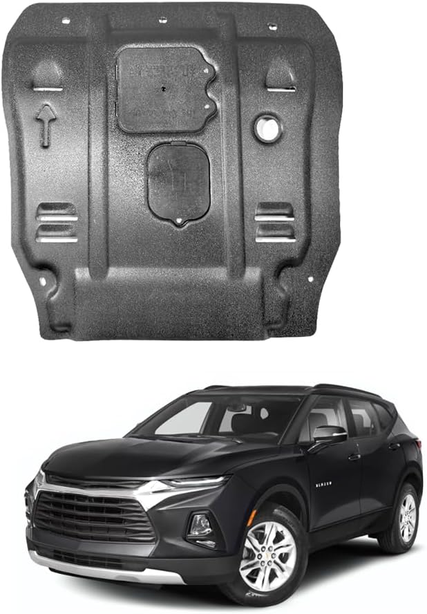 Engine Splash Shield Fit for Chevrolet Blazer 2019-2024 Engine Case Guard Under Engine Cover Compatible with Blazer 2020-2023 Front Engine Guard Mud Flaps Including Screw Hardware