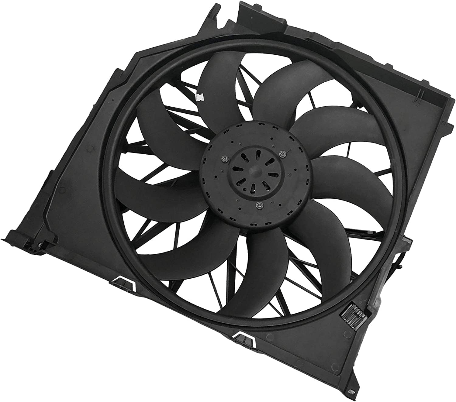 Radiator Cooling Fan Assembly 600W Fit for BMW X3 2004 2005 2006 2007 2008 2009 2010 E83 F25 L6 2.5L L6 3.0L Replace# 17113442089, 17113415181, 17 11 3 442 089, 17 11 3 415 181