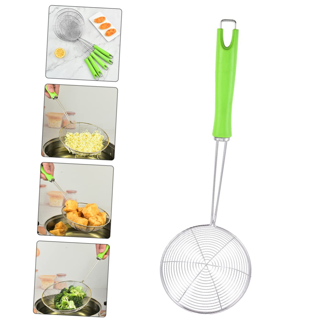 Cuillères à Fentes En Acier Inoxydable – Lot De 3 Pour Servir Salades, Fruits Et Apéritifs