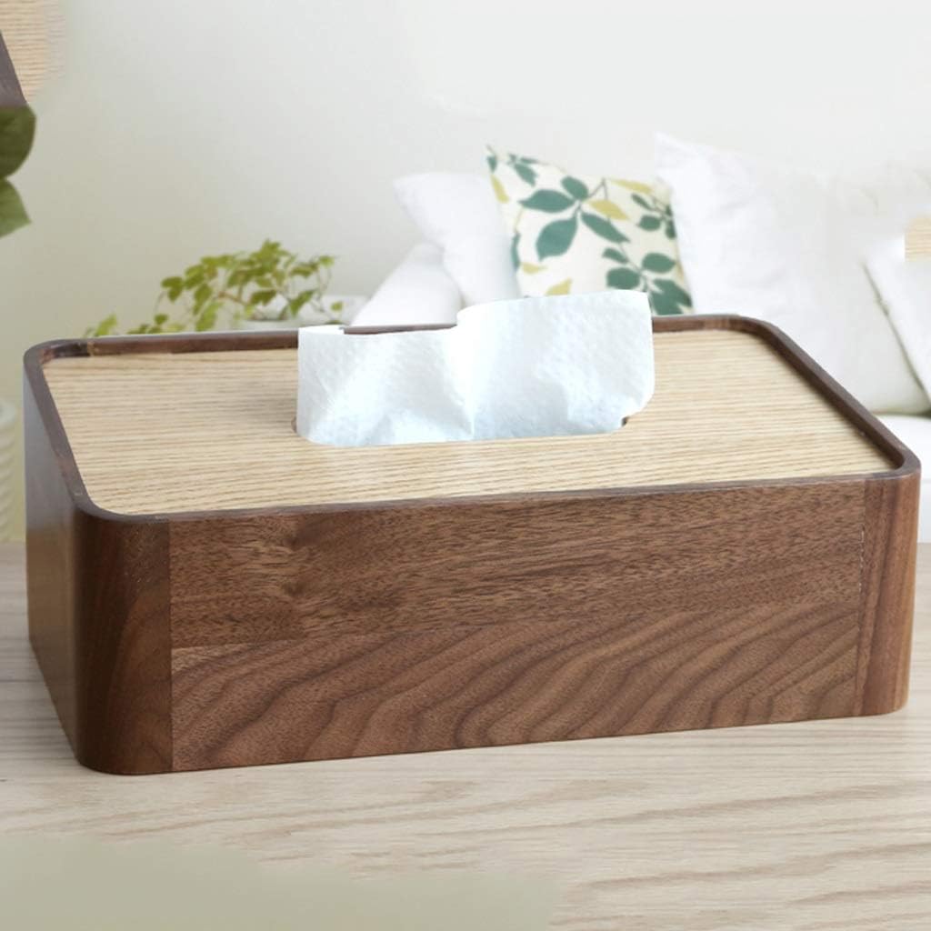 Car Rectangular Wooden Pumping Box Tissue Cover Rural Farmhouse Holder