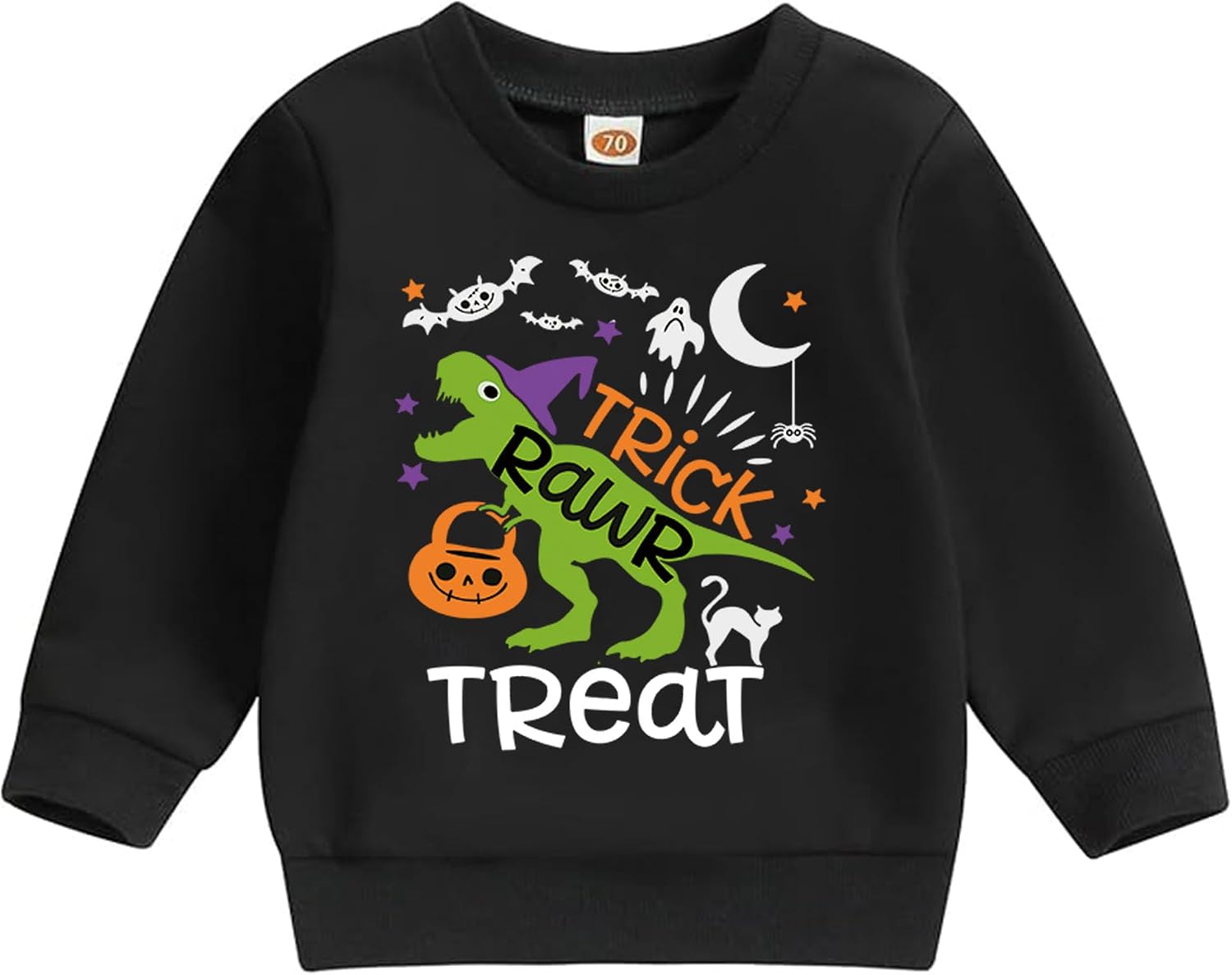 Toddler Boys Halloween Sweatshirts Girls Pumpkin Face Skeleton Ghost Glow in the Dark Shirts Long Sleeve Tops 1-7T