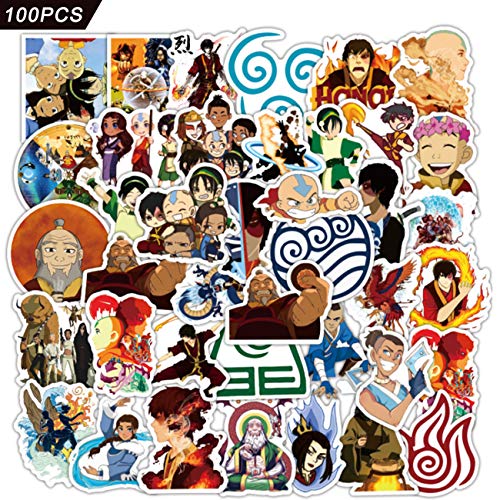 Avatar The Last Airbender Stickers 100pcs Lnight Movie Stickers Skateboard Stickers Vinyl Waterproof Stickers for Kids Adults Teens Hydroflask Luggage Car Laptop