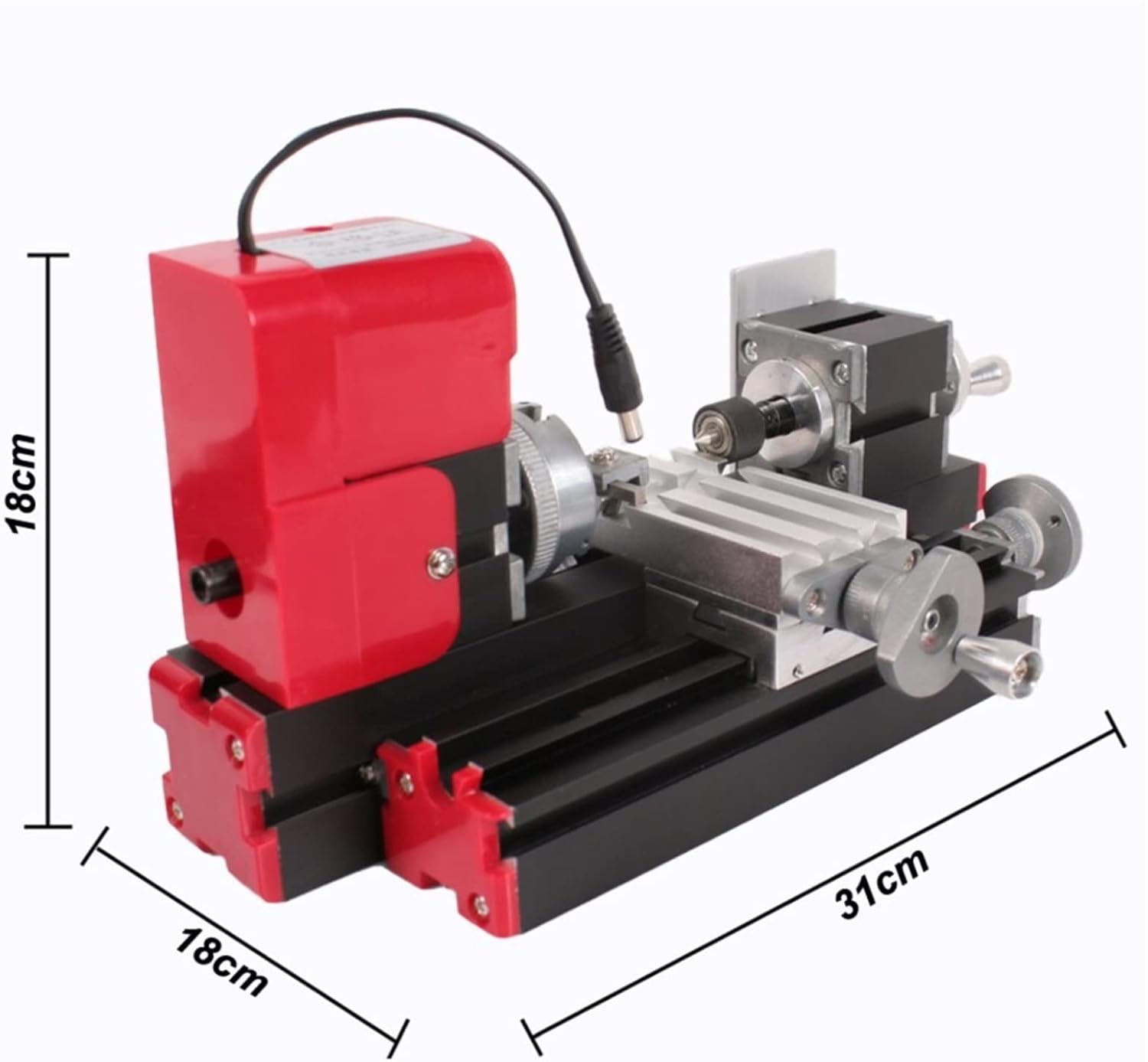 Wood Lathe 12V Mini Metal Lathe Multifunctional Precious Metal Jewelry Machine Desktop Horizontal Manual Electric Turning