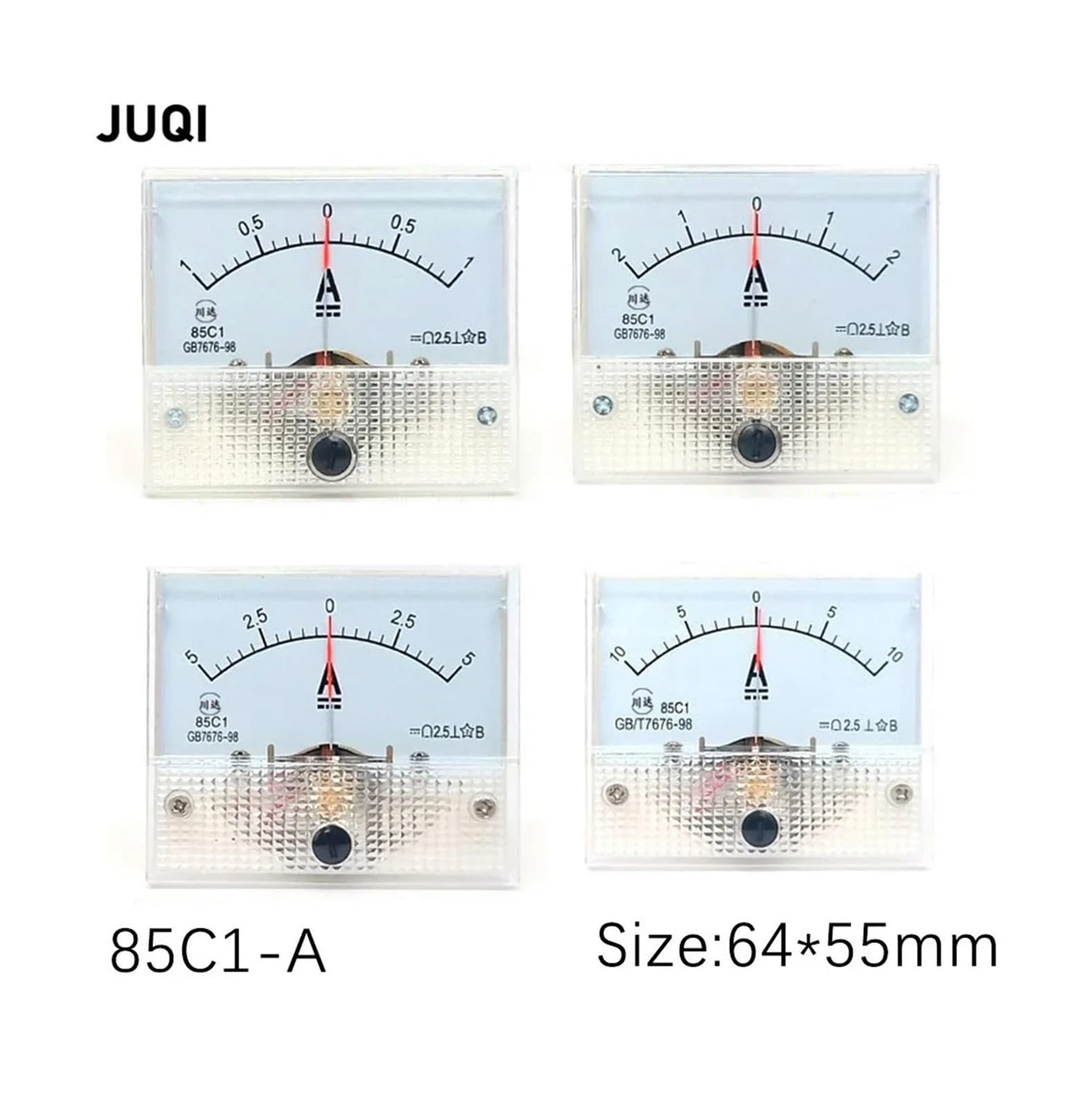 85C1-A DC /75mv Amperemeter Gauge Analog Panel AMP Current Meter10A -0-10A Ammeter 1A 3A 5A 10A 20A 30A 50A 100A 200A 500A(3A -0-3A)