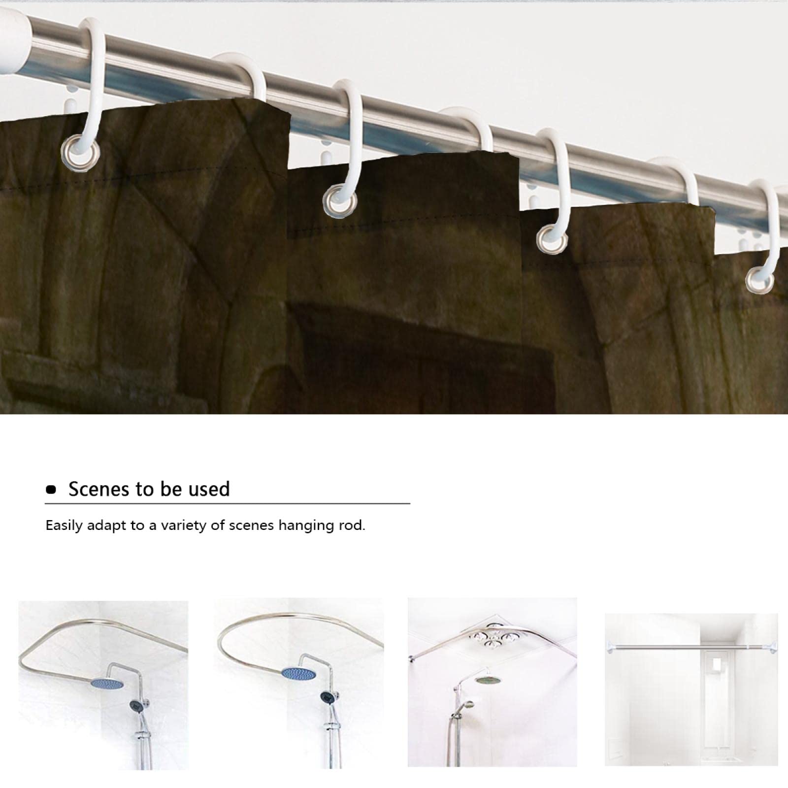 John Collier Cortina de ducha con ganchos Riding Woman Bathroom Shower Curtain Sets Impermeable Quick Dry Bathtub Curtains Hotel Quality 200x200 cm