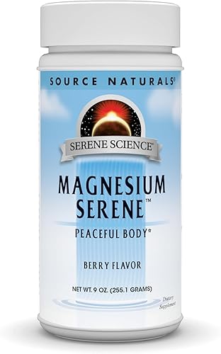Source Naturals Serene Science - Magnesio con sabor a bayas serenas, cuerpo pacífico, 9 onzas