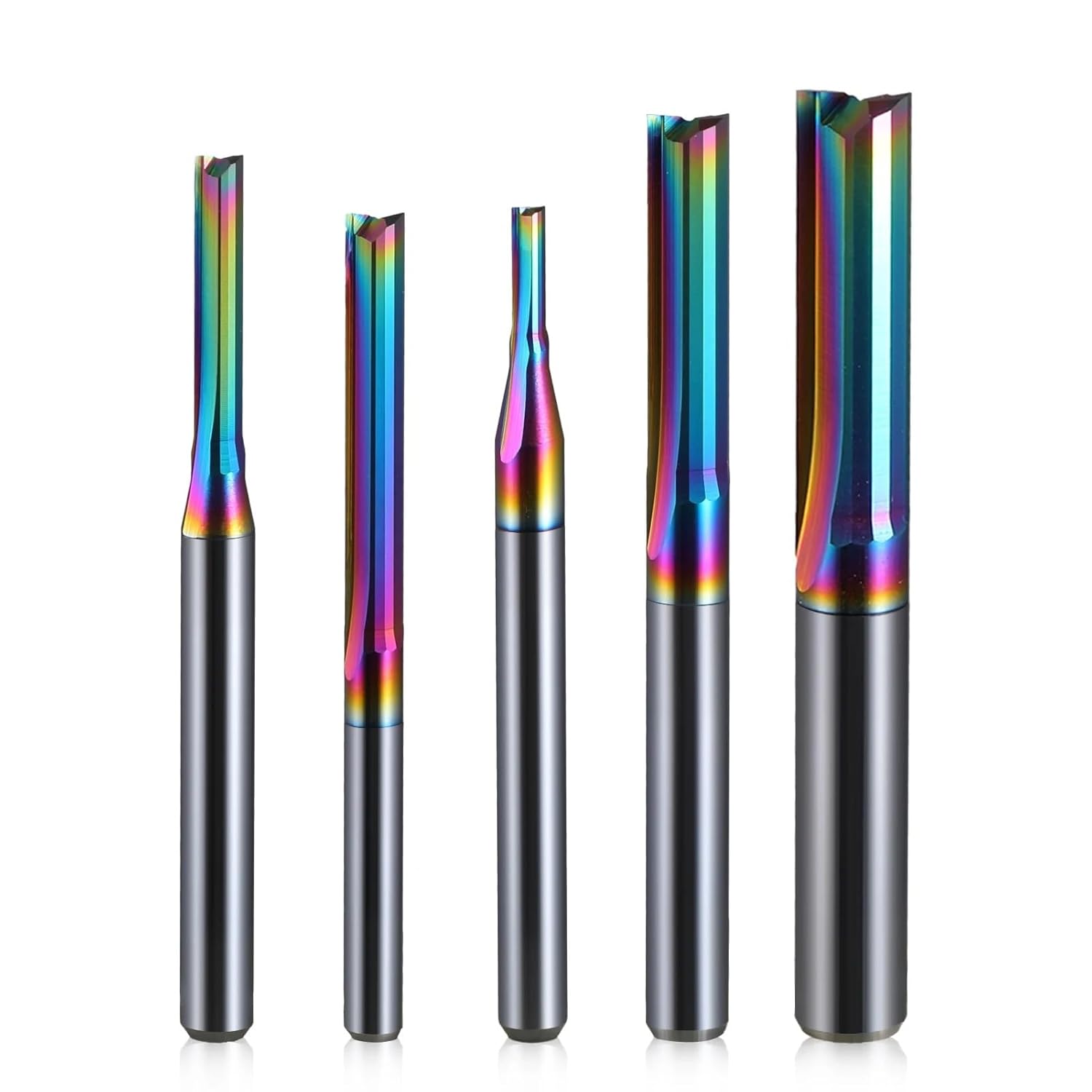 1Pcs Two Flutes Coating Straight Slot Milling Cutter CNC Dimension Cutting Tools Router Bit for Wood Working End Mill(6.0x32x60L)