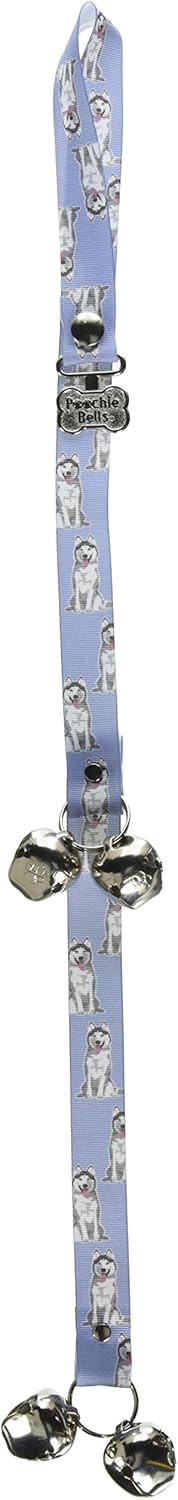 Poochie-Bells Housetraining Dog Doorbell, Breed-Specific Design (12 Breeds Available) (Husky)