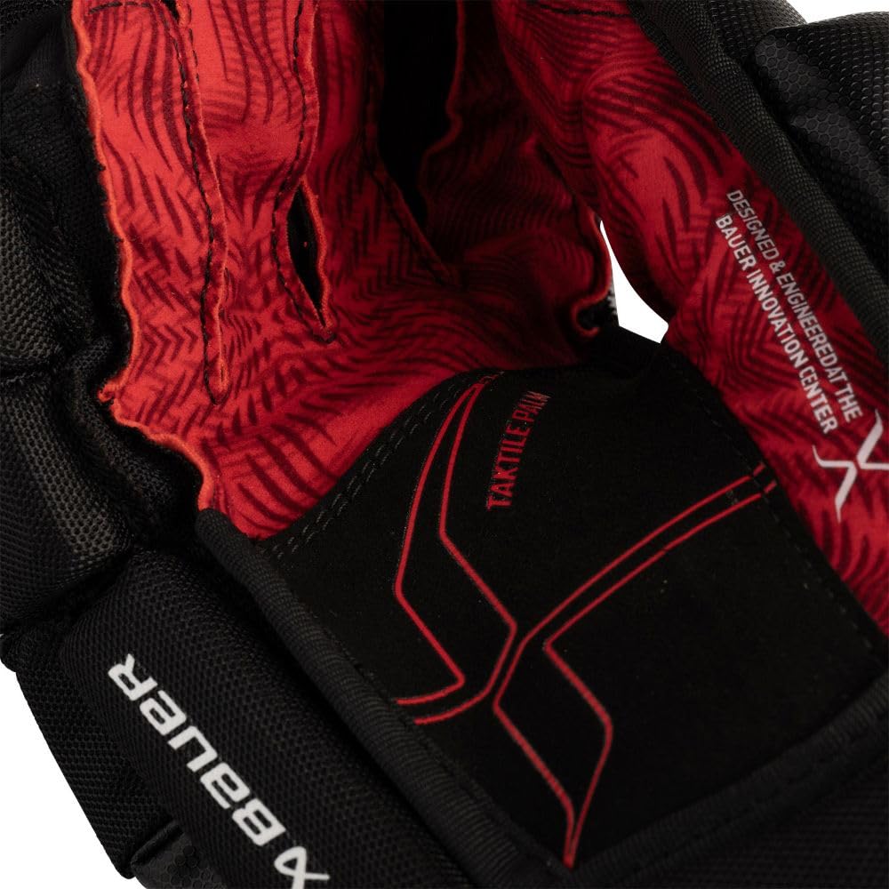 Bauer Vapor Fly40 - Guantes intermedios, color blanco y negro