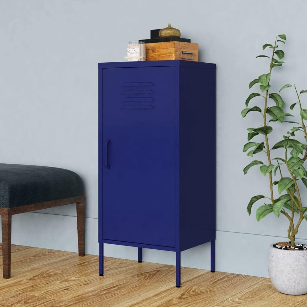 Storage Cabinet Navy Blue 16.7"x13.8"x40" Steel,Office Cabinet, Storage Locker, Cabinet Storage for Organized and Stylish Home Storage