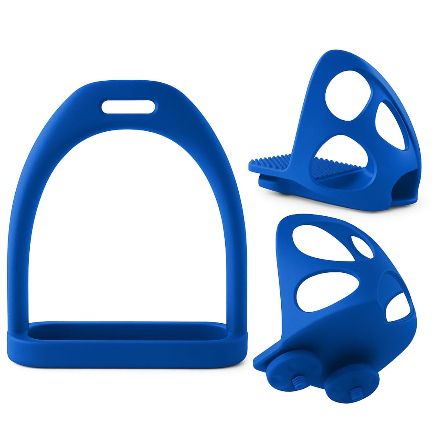 AK CagePro Étriers Légers en Plastique pour Cheval AKRS-6045-01 Bleu Royal 4.75"