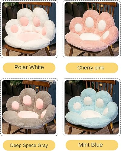 Miniatura 2 de Cojín de media pierna de gato de dibujos animados, sofá de una sola pieza, asiento de oficina, cojín para estudiantes (rosa cereza, 23.6 in*27.6 in)