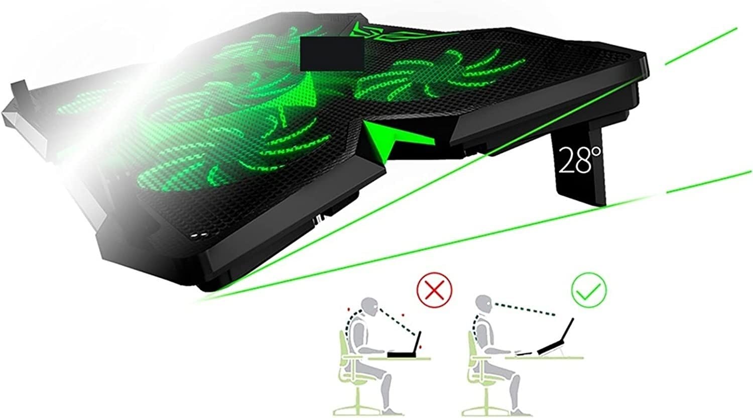 Chłodziarka do Laptopa Przenośny Podstawka Chłodząca Do Laptopa USB Ultra Cicha Podstawka Chłodząca Do Laptopa Z Portem Wentylatora Podkładka Chłodząca Do Gier Stojak na Wentylator do Laptopa