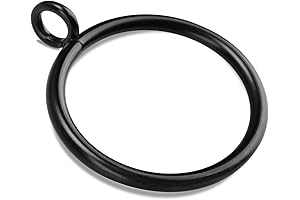 40PCS Black Pinch Pleat Curtain Rings