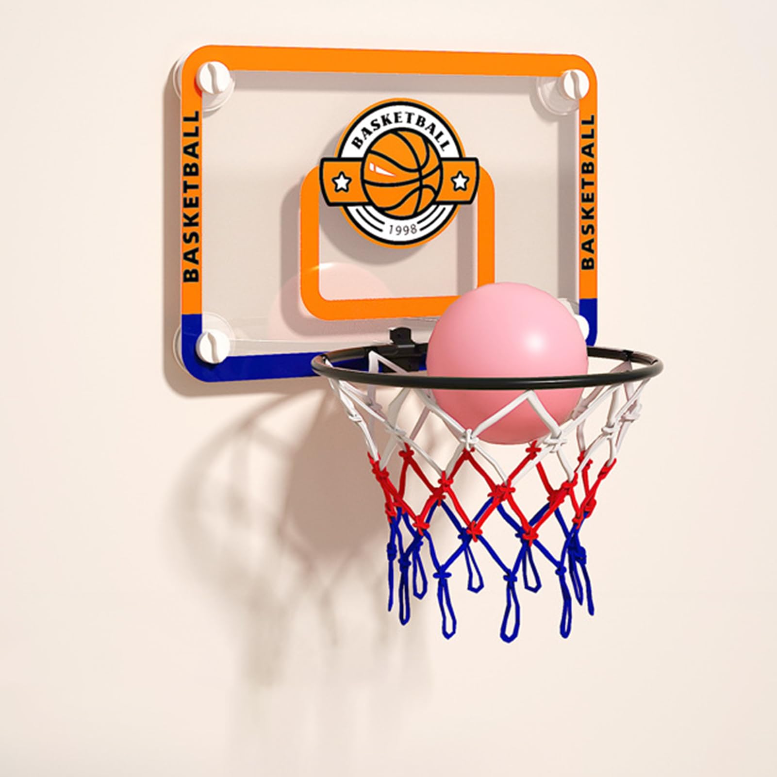 Canestro Da Basket Per Bambini, Giocattoli Sportivi Pieghevoli con e Palla, Mini Canestro Da Basket Da Interni, per Ragazzi Adolescenti Adulti Casa Dormitorio Ufficio e Camera