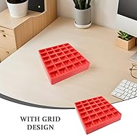 Vista 5 de Caja de contenedores de plástico Suministros de almacenamiento Caja de plástico rojo Organizador de colección de cápsulas de monedas Soporte