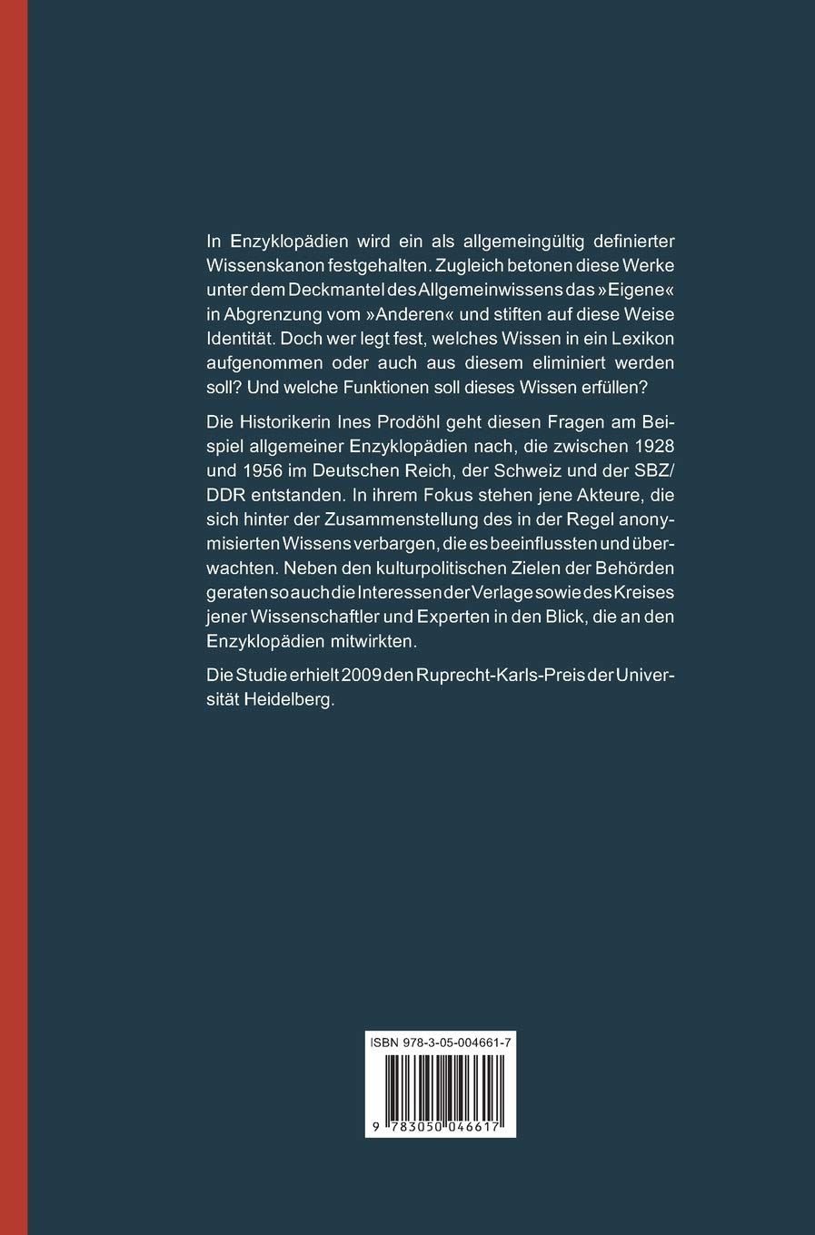 Die Politik des Wissens: Allgemeine deutsche Enzyklopädien zwischen 1928 und 1956