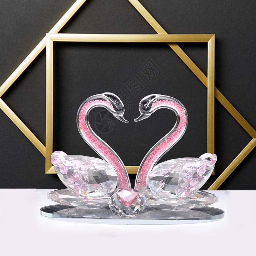 Amazon.com: Crystal Swan, Crystal Swan Figurines, Couple Lover