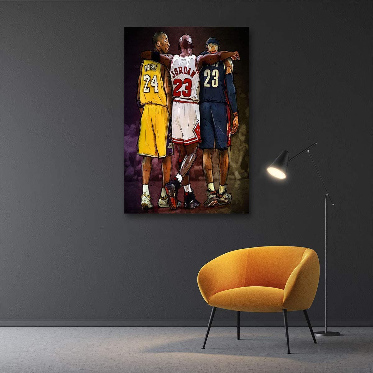 jordan kobe lebron painting