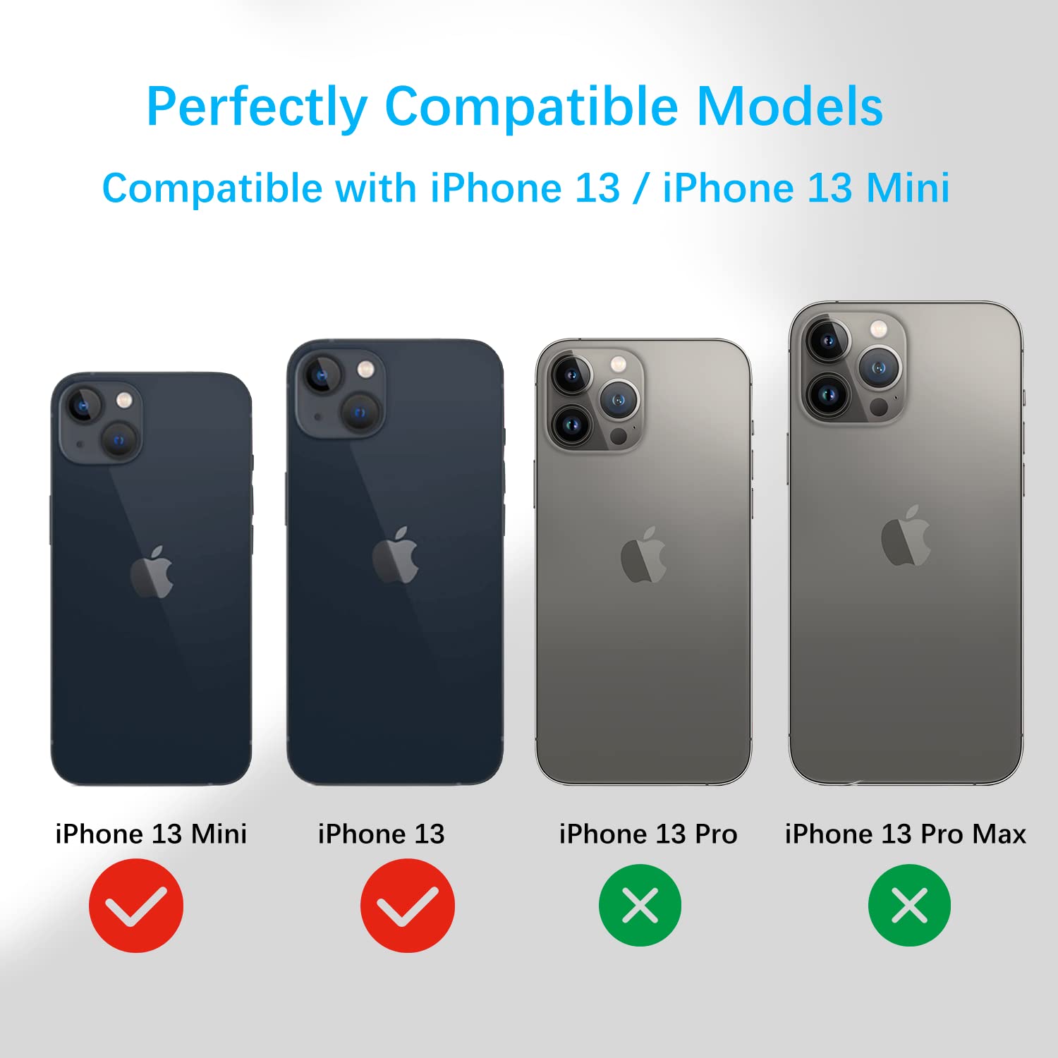 ZoRoll Camera Lens Protector Compatible with iPhone 13/13 mini, Full Coverage Metal Aluminium Cover - Image 2