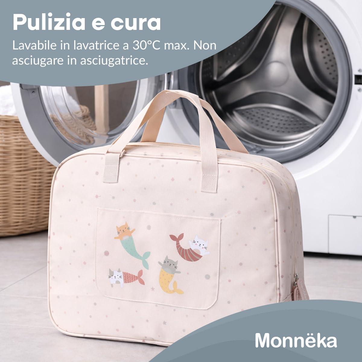 Grande borsa da spiaggia | leggera e spaziosa con manici lunghi | ideale per il tempo libero, trasportare abiti, asciugamani e giocattoli