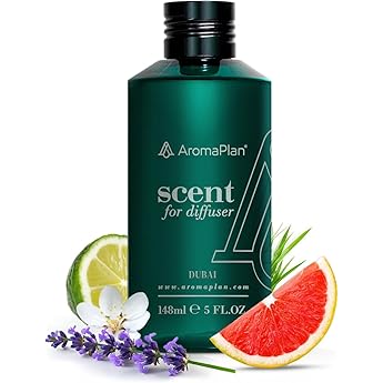 AromaPlan Bundle: Black Smart Scent Air Machine + Hotel Scents Baccarat Rouge (5 Fl Oz) - USA Made, Aroma & Longer Lasting