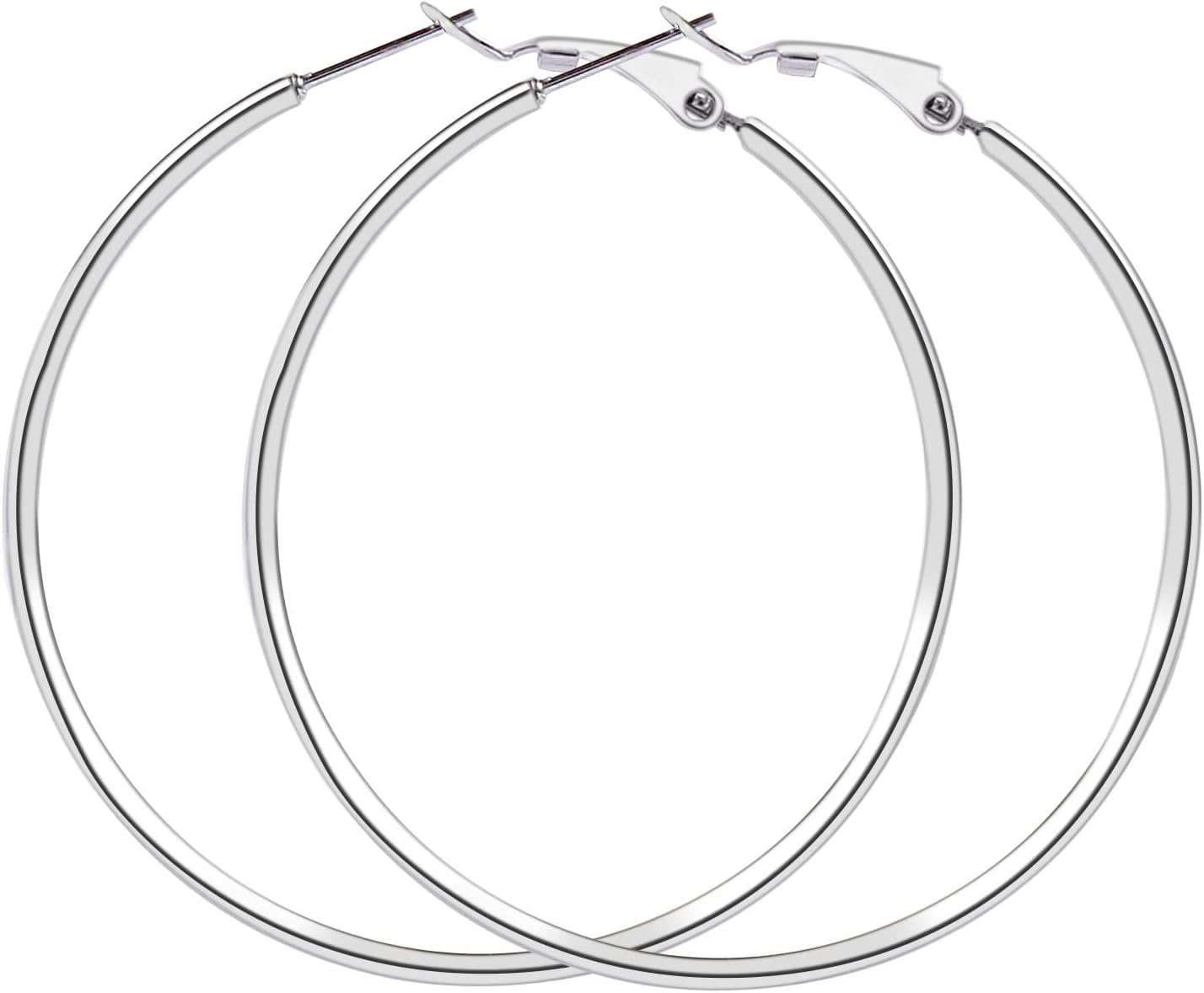 Hypoallergenic Lightweight Plated 14K Gold Hoop Earrings for Women Large 925 Silver Titanium Steel Hoops Earrings