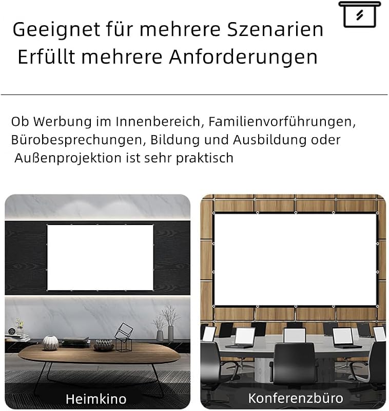 Tarent 120 Colos Vetítővászon 16:9 HD Összecsukható Projektor Képernyő