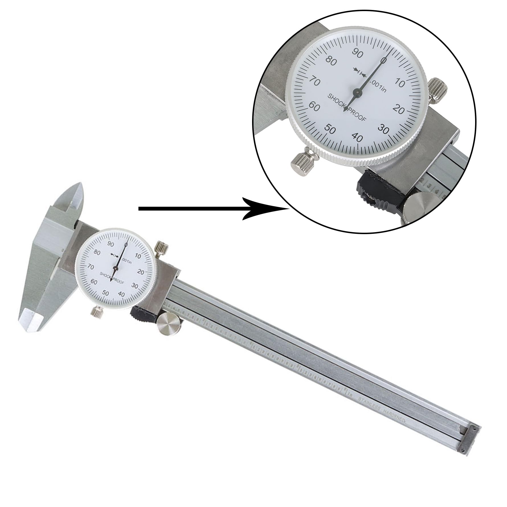 Dial Calipers - 6 Inch Stainless Steel -6