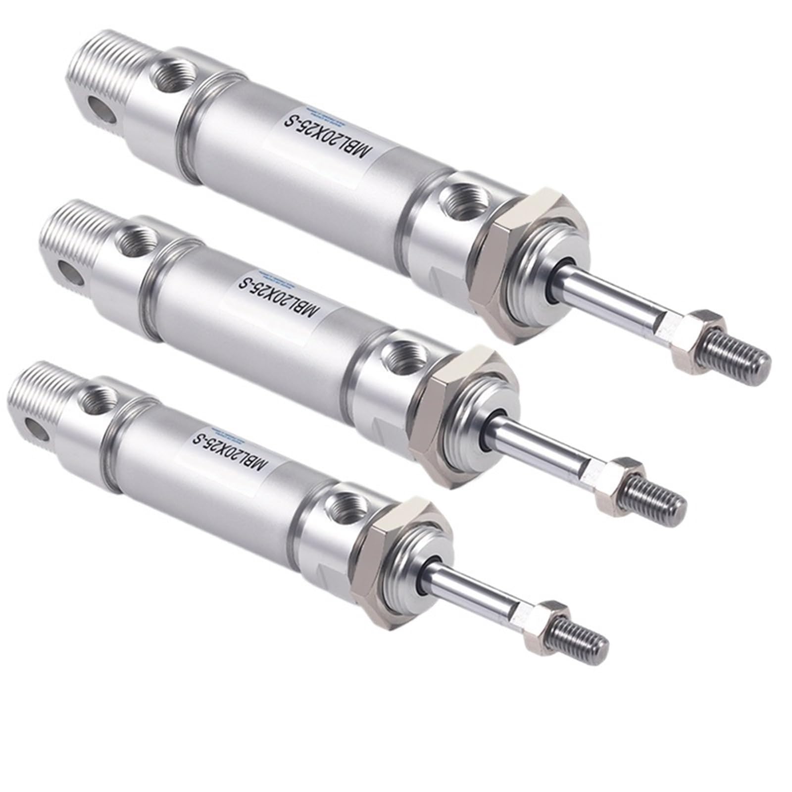 Tbzoqaid Stroke 50Mm 1Pcs Air Cylinder Mbl Series Mbl20/25/32 Aluminum Barrel Pneumatic Mini 10-300Mm Stroke(,Bore 25Mm)