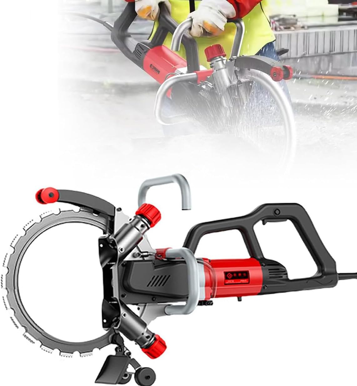 Electric Concrete Saw,Portable Concrete Cutting Saw, 270mm Cut Depth, 3000RPM, Ring Saw Wall Cutting Machine for Stone, Metal, Marble,9500W (8800W)