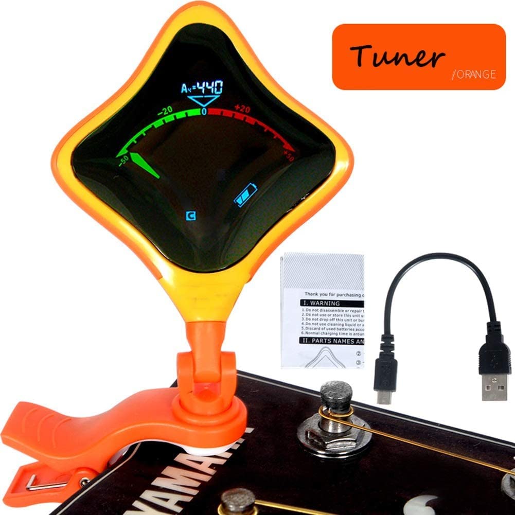 Guitar Tuner Clip Design Bass Violin Ukulele Tuner Accoppiabile Alta precisione e Alta sensibilità