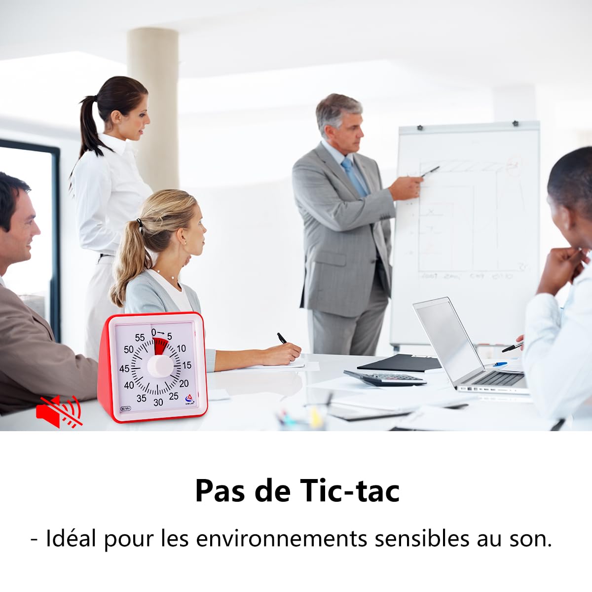 Minuterie Visuelle De 60 Minutes Pour Enfants, Outil De Gestion Du Temps Pour Etudier En Classe~p150315441