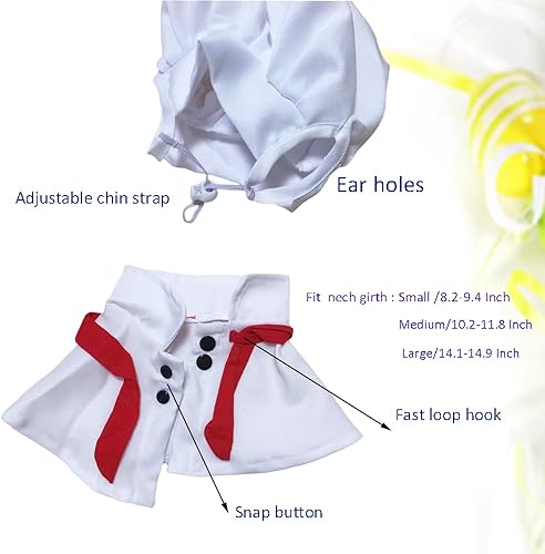 Miniatura 5 de ANIAC Disfraz de chef para perro pequeño, divertido ropa para mascotas con sombrero de cocinero y collar azul marino para mascotas, disfraz de gato